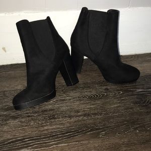 Black platform heels